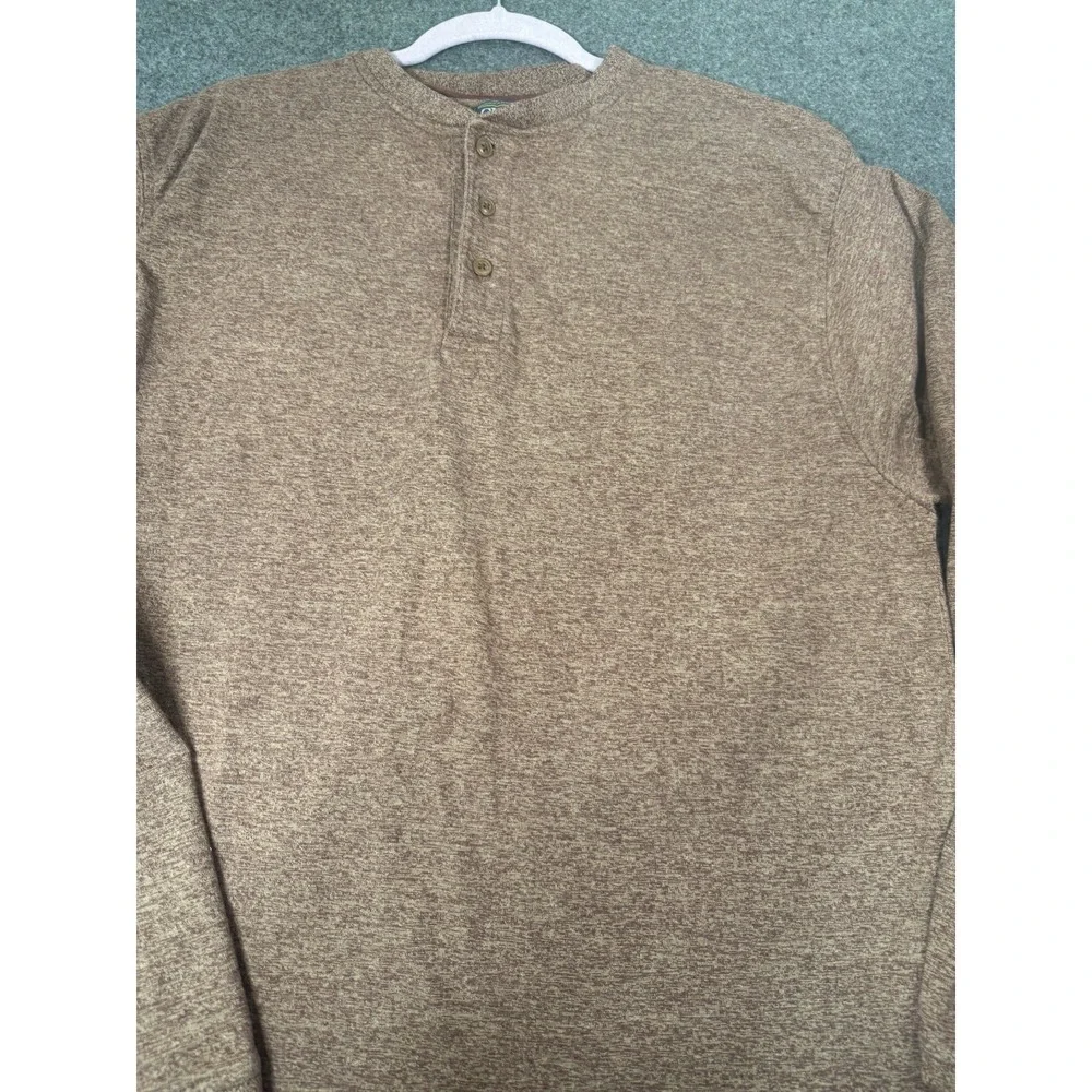 Vintage‎ Chaps Ralph Lauren Heathered Maroon Long Sleeve Henley Shirt XL